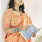 Shop Orange Silk Saree Online-STORI