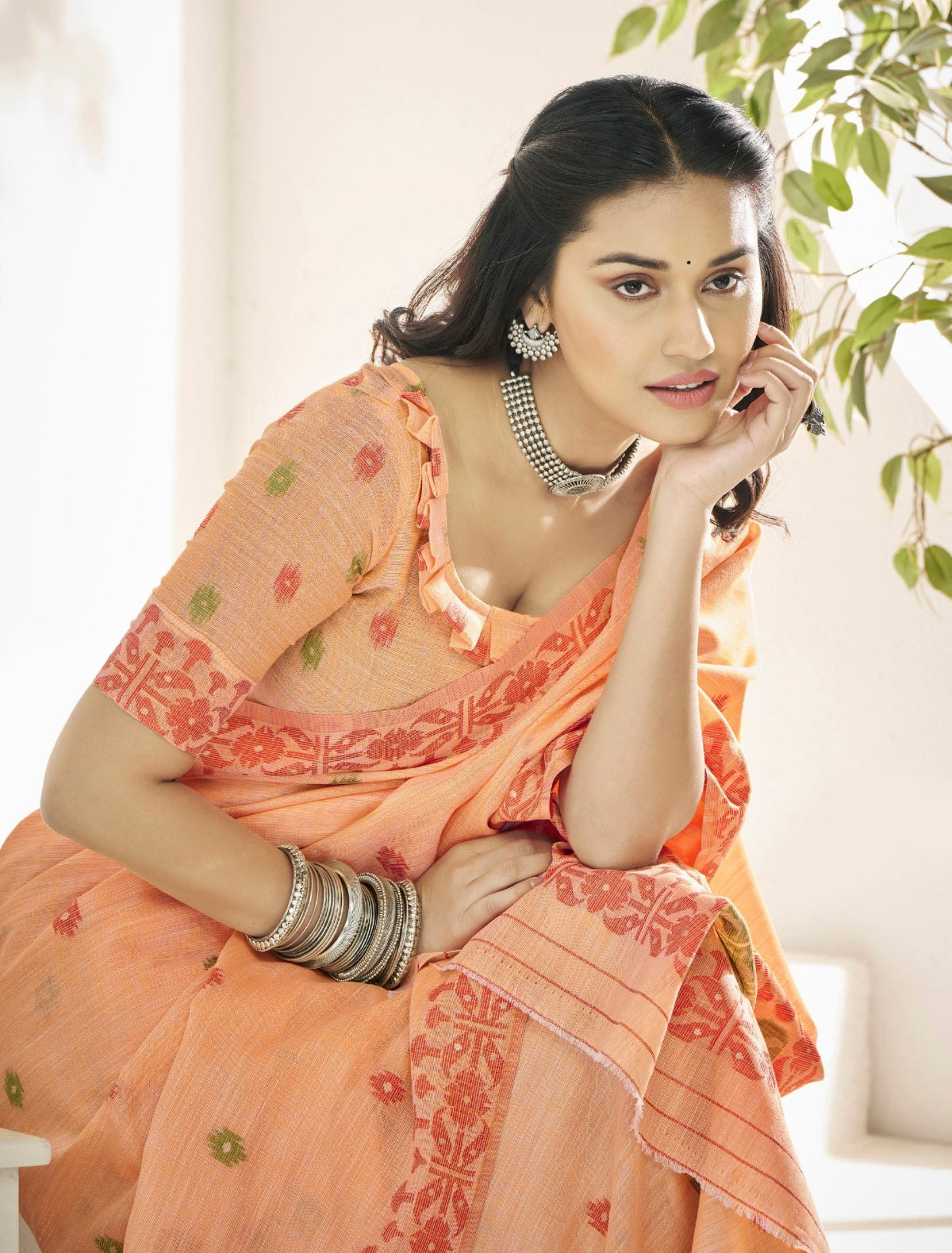 Shop Pink Silk Saree Online-STORI