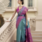 Blue Banarasi Saree Shop Online STORI