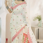 Shop White Silk Saree Online-STORI