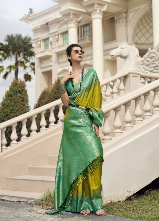 Green Banarasi Saree Shop Online STORI