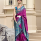 Purple Banarasi Saree Shop Online STORI