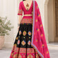 Black Heavy Embroidery Lehenga choli set 
