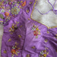 Pastel Shades Soft Silk Blouse With Hand Embroidery