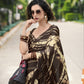 Buy Brown Sattin Silk Sarees Online-STORI