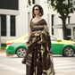 Buy Brown Sattin Silk Sarees Online-STORI