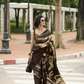 Buy Brown Sattin Silk Sarees Online-STORI