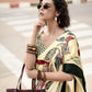 Buy Cream Sattin Silk Sarees Online-STORI