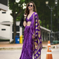 Buy Purple Sattin Silk Sarees Online-STORI