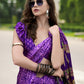 Buy Purple Sattin Silk Sarees Online-STORI