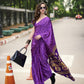 Buy Purple Sattin Silk Sarees Online-STORI
