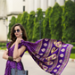 Buy Purple Sattin Silk Sarees Online-STORI