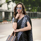 Buy Black Satin Silk Sarees Online-STORI