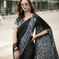 Buy Black Satin Silk Sarees Online-STORI