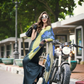Buy Blue Satin Silk Sarees Online-STORI