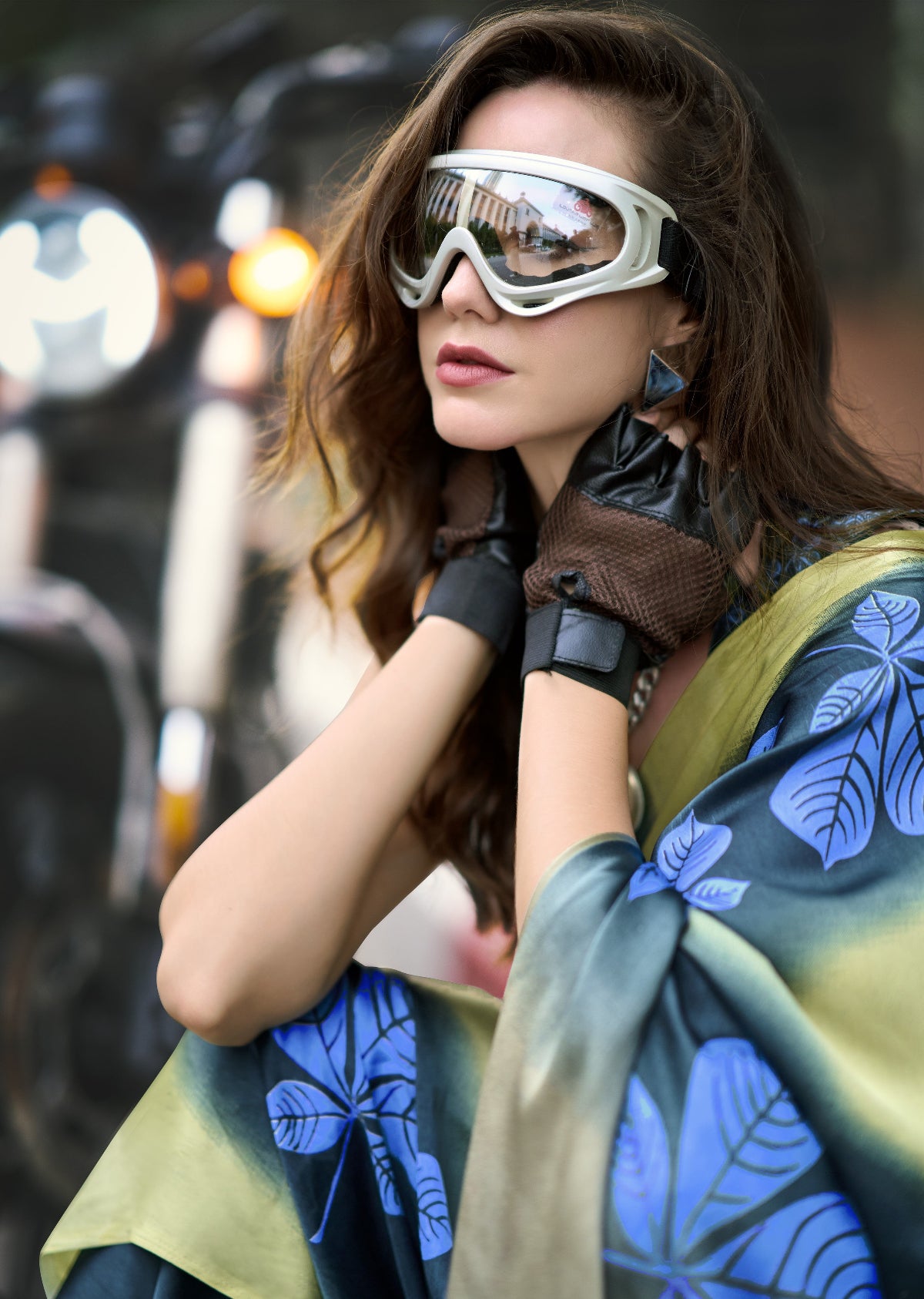 Buy Blue Satin Silk Sarees Online-STORI