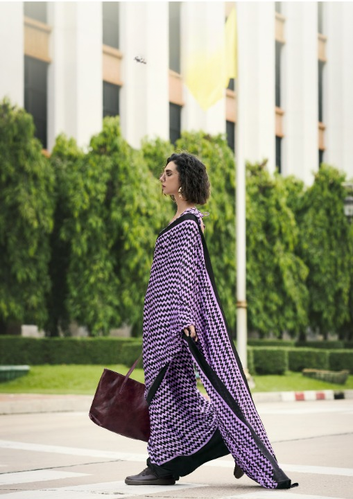 Buy Purple Satin Silk Sarees Online-STORI