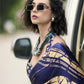 Buy Blue Satin Silk Sarees Online-STORI