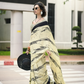 Buy cream Satin Silk Sarees Online-STORI