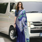 Buy Blue Satin Silk Sarees Online-STORI
