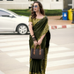 Buy Olive Satin Silk Sarees Online-STORI