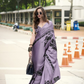 Buy Mauve Satin Silk Sarees Online-STORI