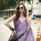 Buy Mauve Satin Silk Sarees Online-STORI