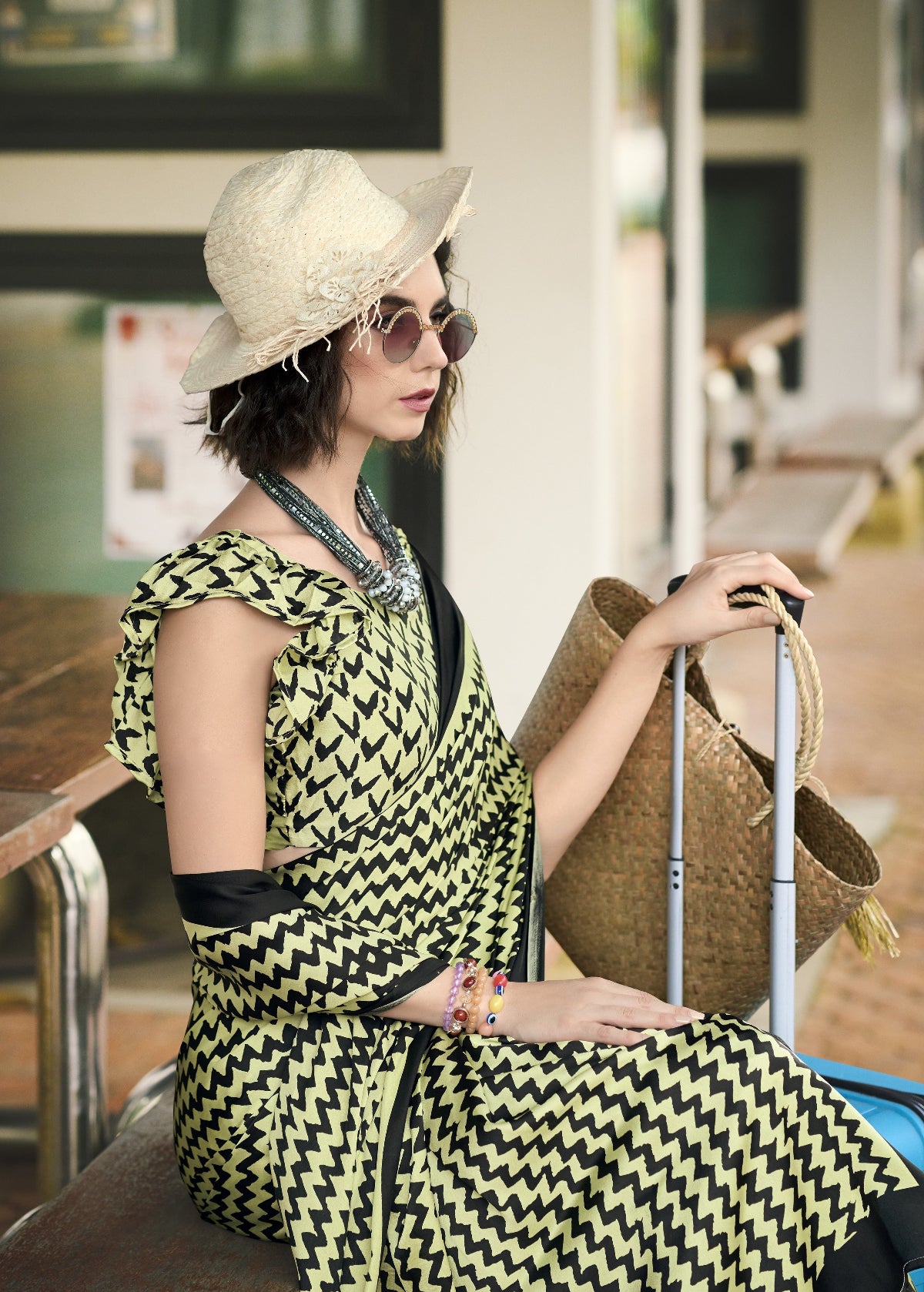 Buy Green Satin Silk Sarees Online-STORI