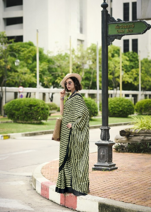 Buy Green Satin Silk Sarees Online-STORI