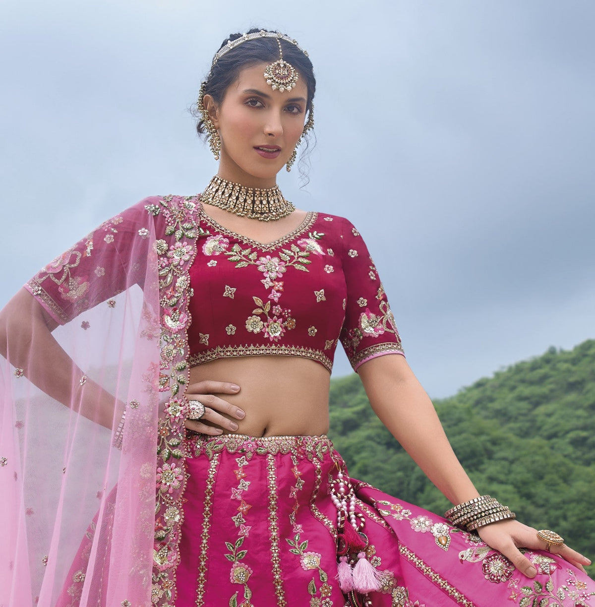 Shop Pink Lehenga In Online-STORI