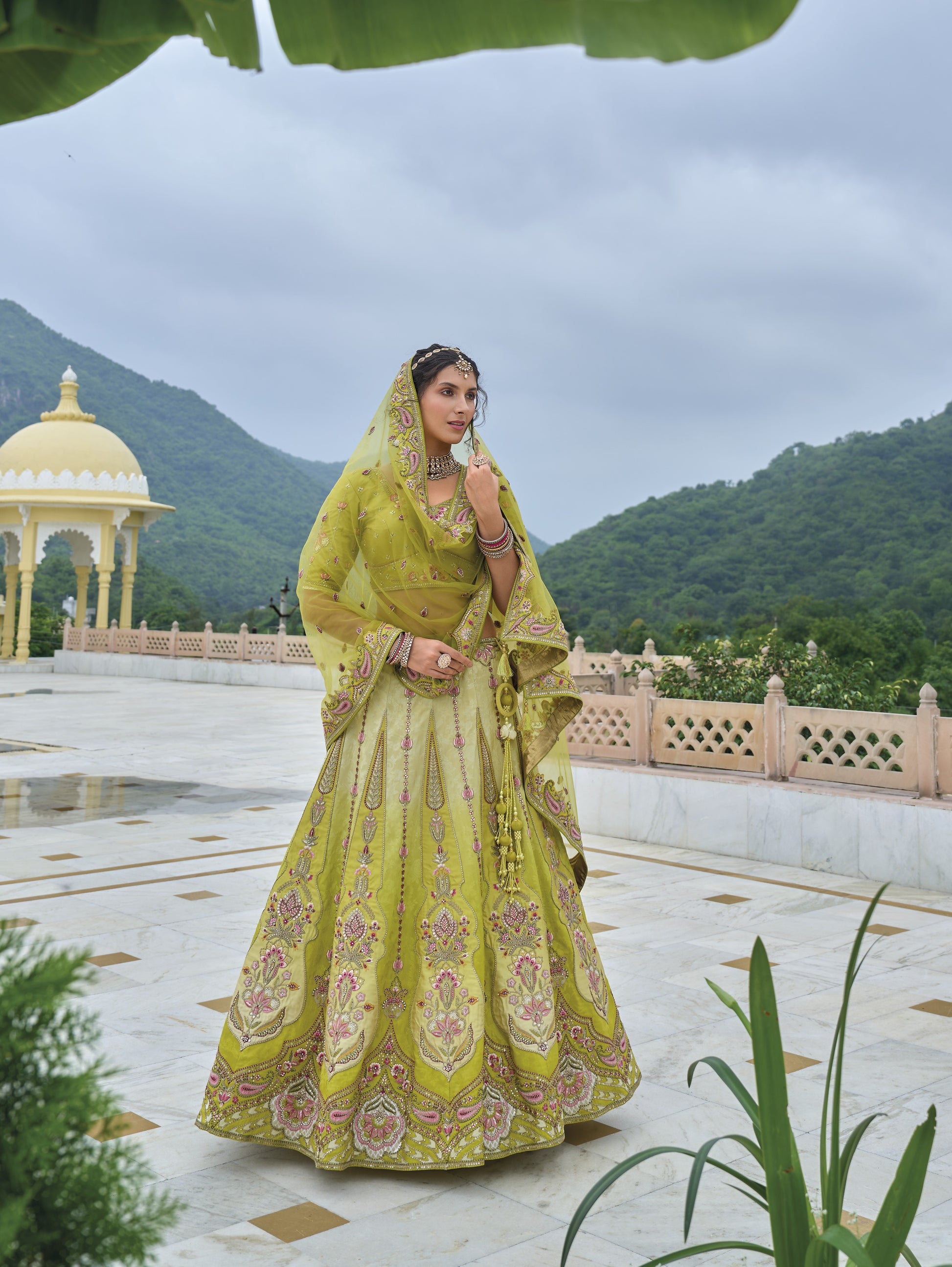 Shop Green Lehenga In Online-STORI