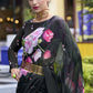Shop Black Floral Georgette Pure Silk Sarees at STORI