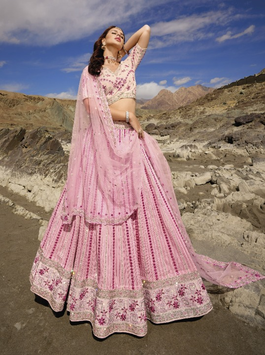 Buy Pink Lehenga In Online-STORI
