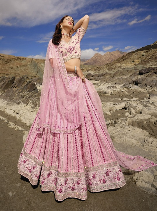 Buy Pink Lehenga In Online-STORI