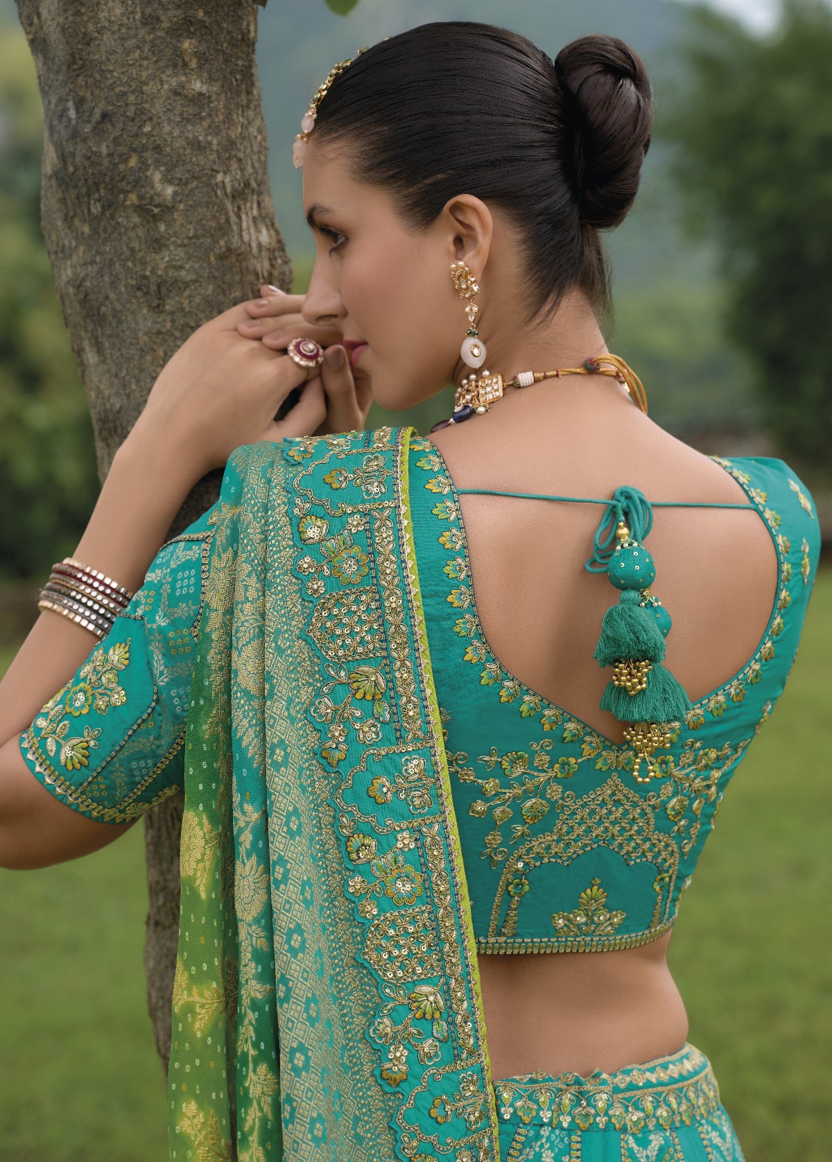 Buy Green Lehenga Online -STORI