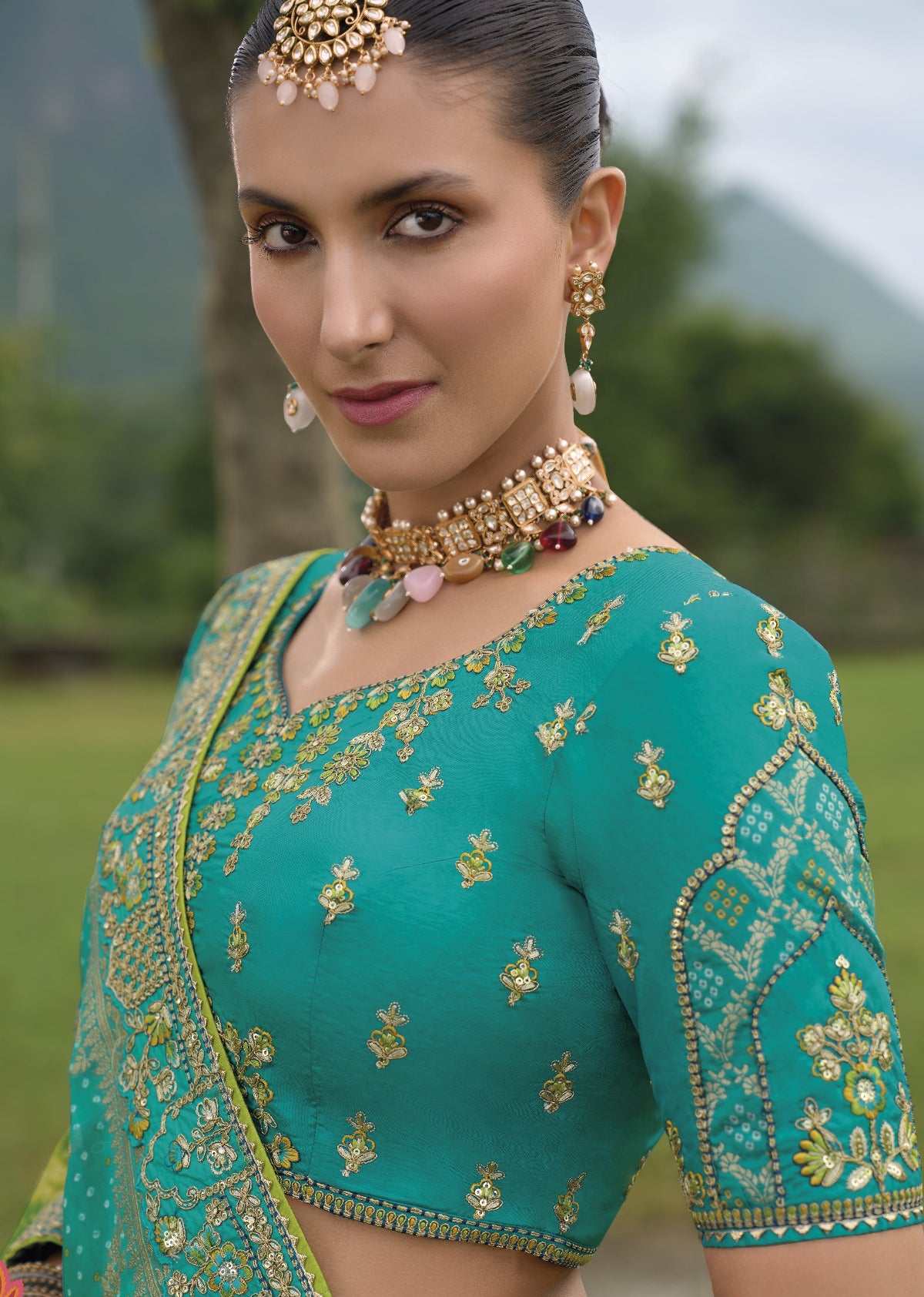 Buy Green Lehenga Online -STORI