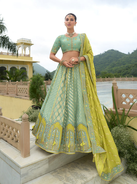 Buy Green Lehenga Online -STORI