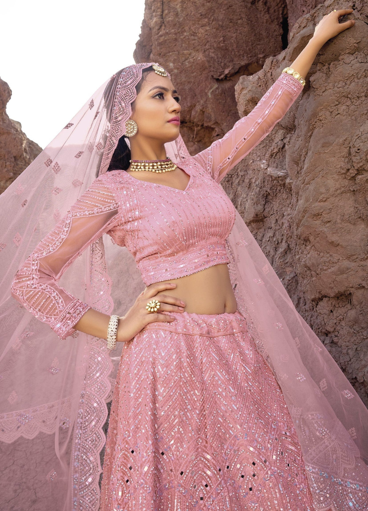 Shop Pink Lehenga In Online-STORI