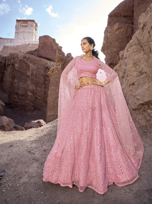 Shop Pink Lehenga In Online-STORI