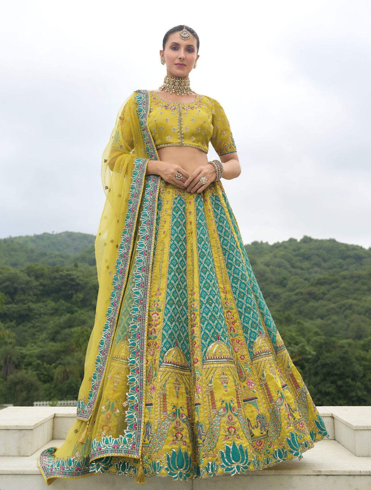Buy Green Lehenga In Online -STORI