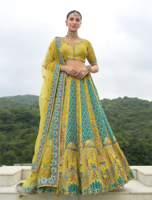Buy Green Lehenga In Online -STORI