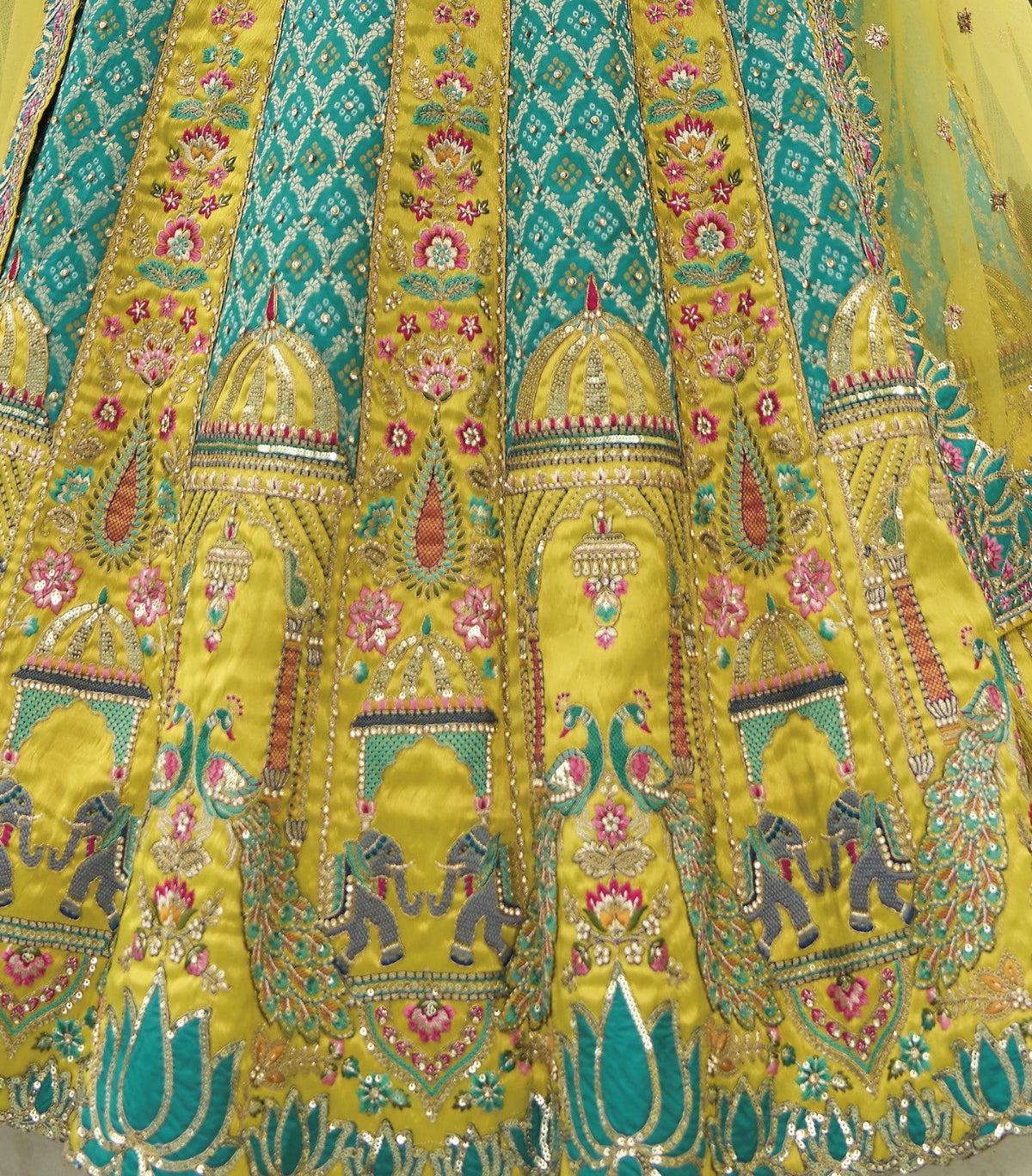 Buy Green Lehenga In Online -STORI
