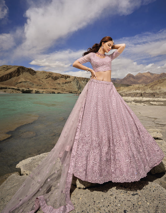 Buy Pink Lehenga In Online-STORI
