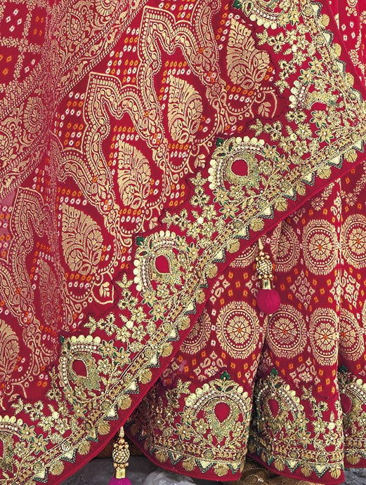 Buy Red Georgette Silk Saree Online-STORI