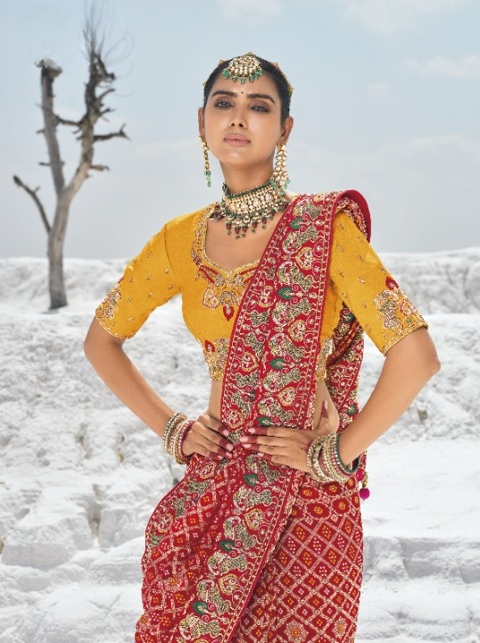 Shop Red Silk Saree Online-STORI