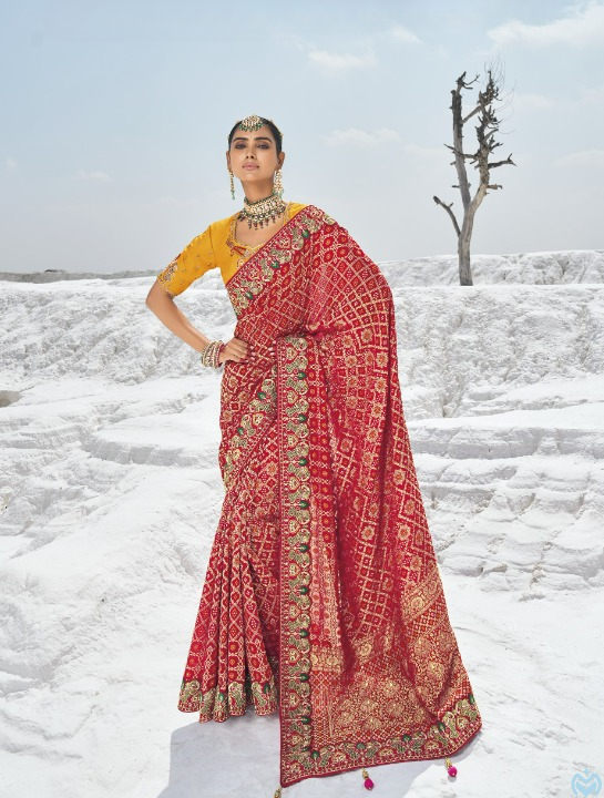 Shop Red Silk Saree Online-STORI
