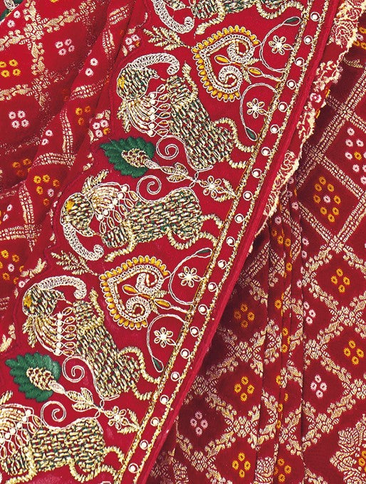 Shop Red Silk Saree Online-STORI