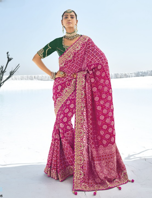 Buy Pink Pure Silk Saree Online-STORI
