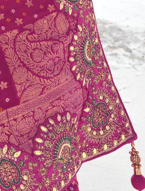 Shop Pink Bridal Silk Saree Online-STORI