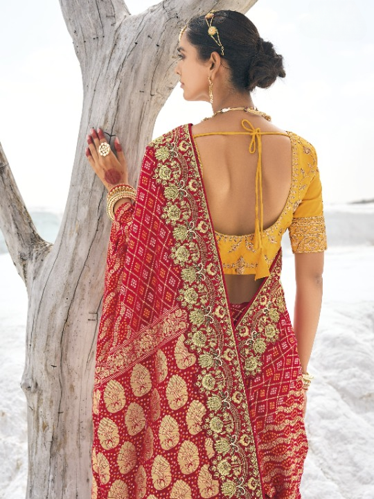 Shop Red Silk Saree In Online-STORI